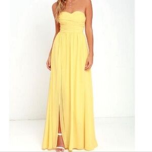 Lulus Serenade Strapless Maxi Dress Sz M